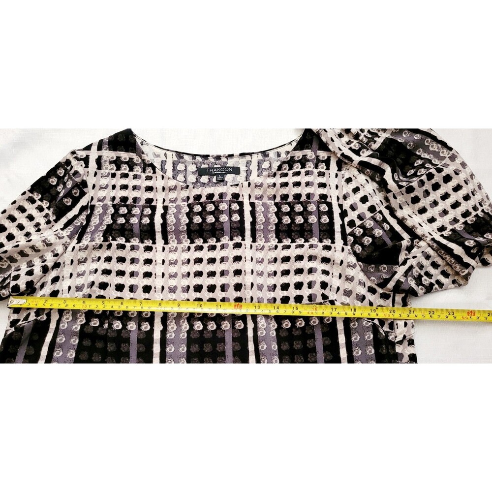 Thakoon for Designation Dress Black Gray White Women's Size L - Picture 3 of 7